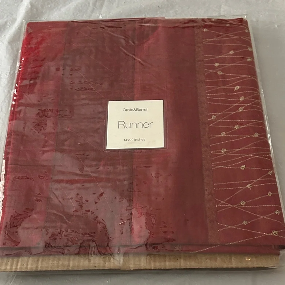 Crate and Barrel Elegant Holiday Table Runner